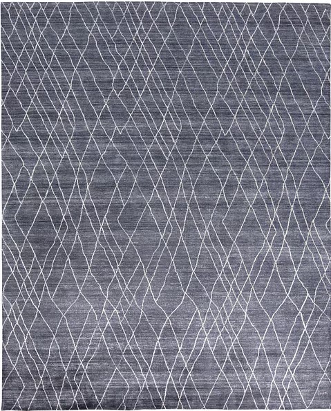 8695F Lennox Navy Hand Woven 5x8
