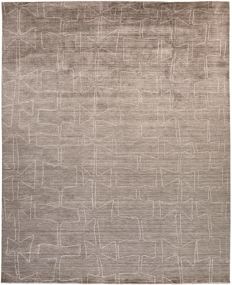 8697F Lennox Taupe Ivory Hand Woven 5x8