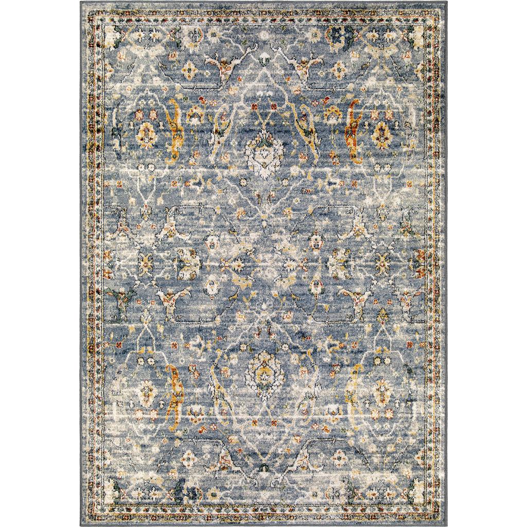 Ankara Field Distressed Blue 5x8