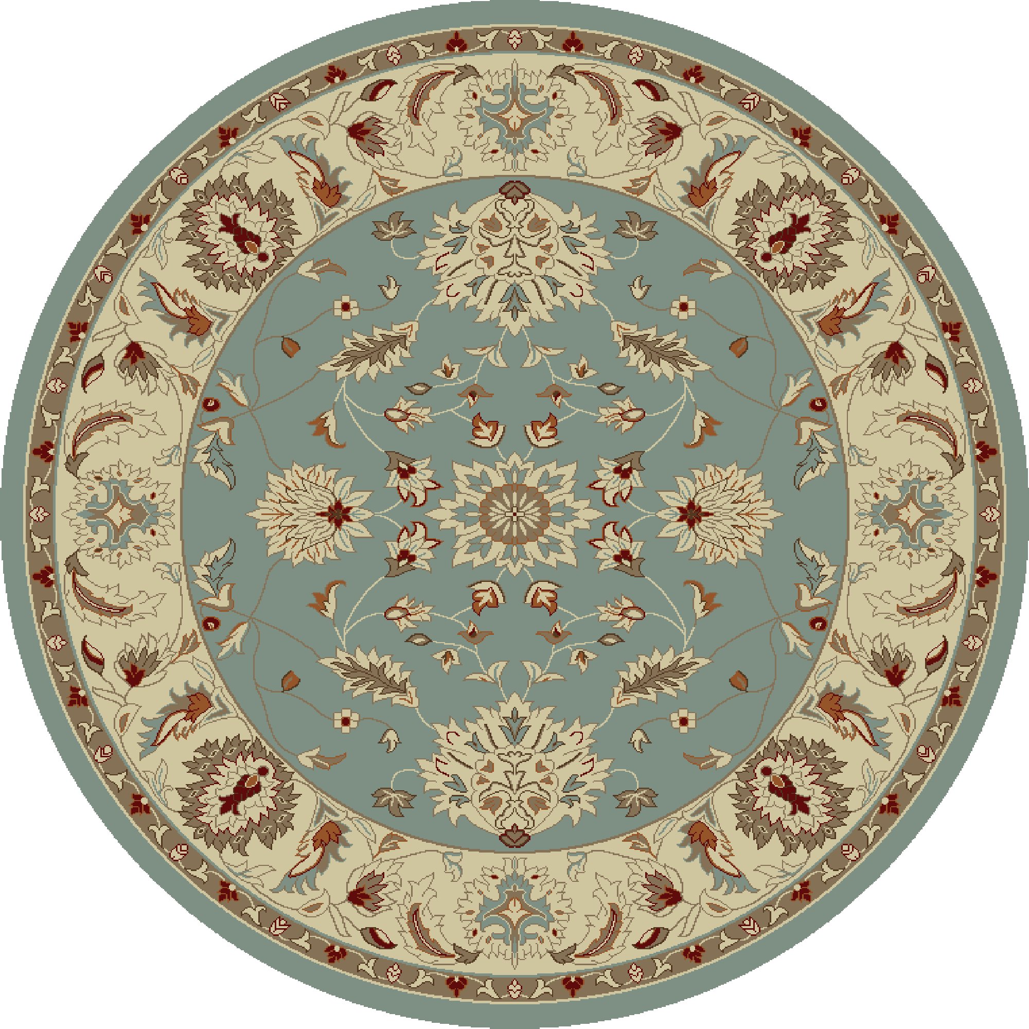 Oushak Blue 9706 5'3" Round