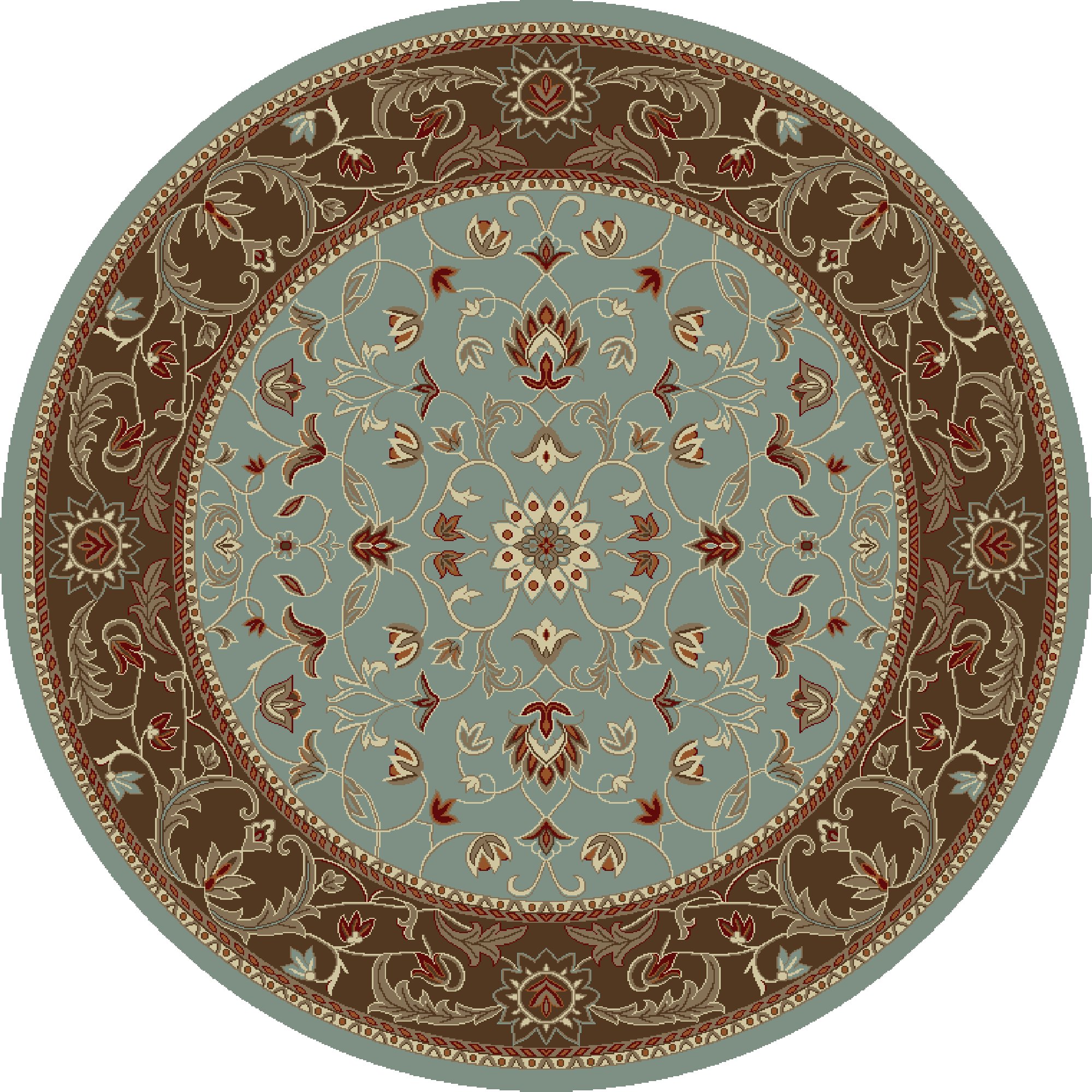 Flora Blue 9736 7'10" Round